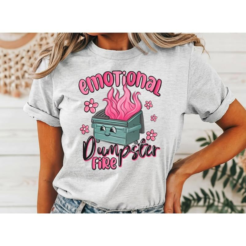 Authentic 009 Emotional Dumpster Fire Crew Neck Shirt - Handcrafted