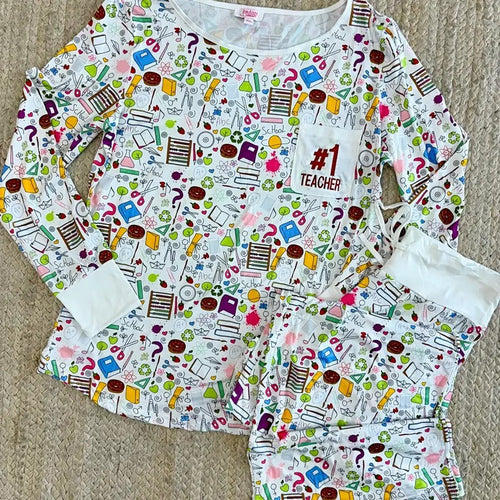 Authentic 1 Teacher Pajama Set Tank Top - Limited Edition