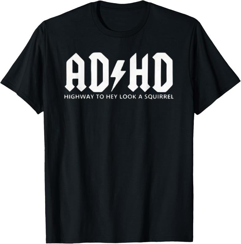 Authentic 100 Cotton Adhd Highway To Hey Squirrel T Golf T And Tank