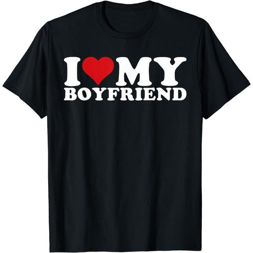 Authentic 100 Cotton 100 Cotton I Love My Boyfriend Heart Couple