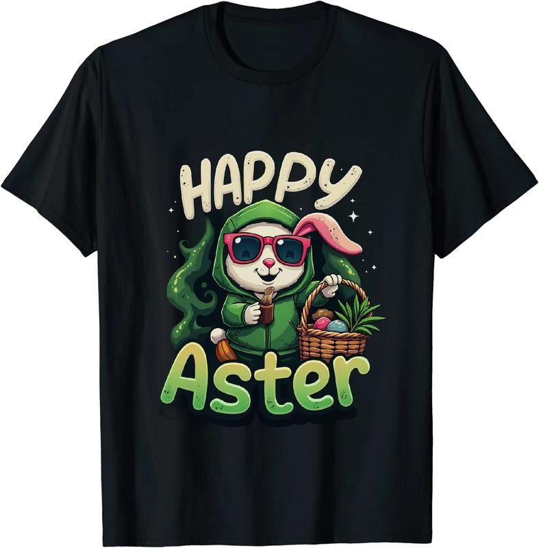Authentic 100 Cotton Badass Amino 420 Easter T Bunny Detail Tank Top