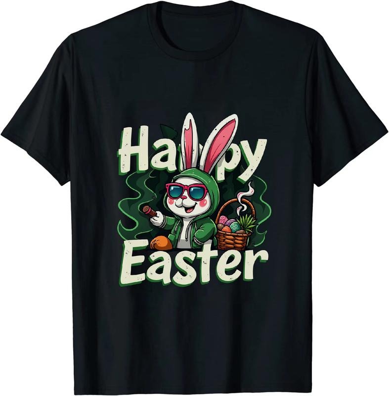 Authentic 100 Cotton Badass Tastic Easter Bunny 420 T Bunny Pose Long
