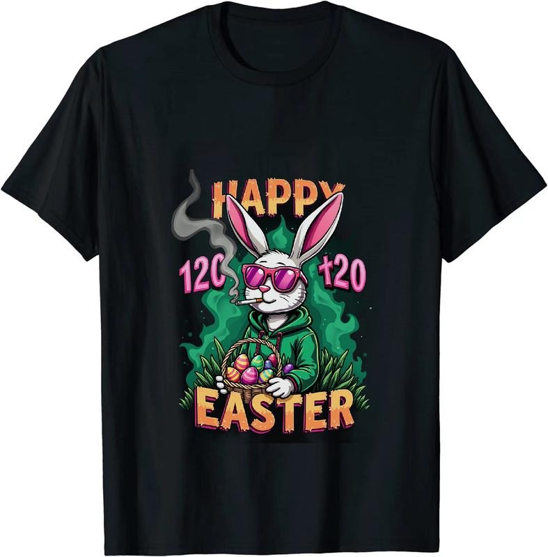 Authentic 100 Cotton Baronial Happy Easter 420 T Smoking Bunny
