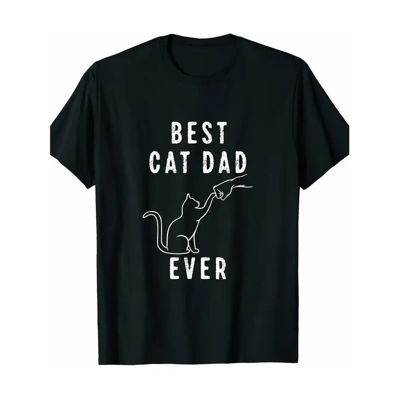 Authentic 100 Cotton Best Cat Dad Cat Dad Paw Fist Fist Bump Cat Cat