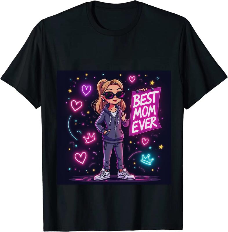 Authentic 100 Cotton Best Mom Ever Blonde Cartoon Character Hoodie