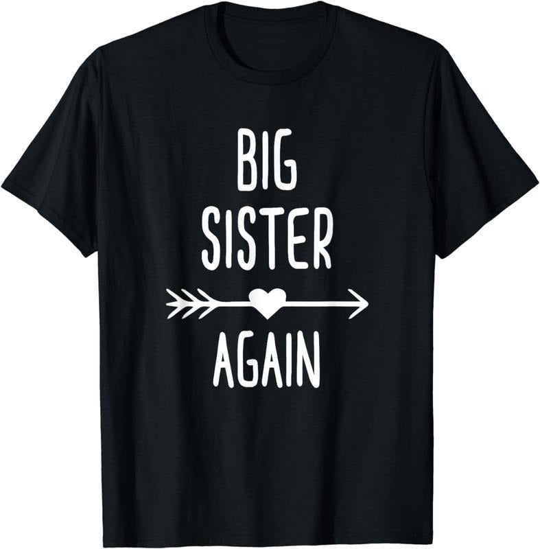 Authentic 100 Cotton Big Sister Again Sis To Be Teens Tee - Award
