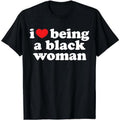 Authentic 100 Cotton Bold Black Love Pride Empowerment Statement T