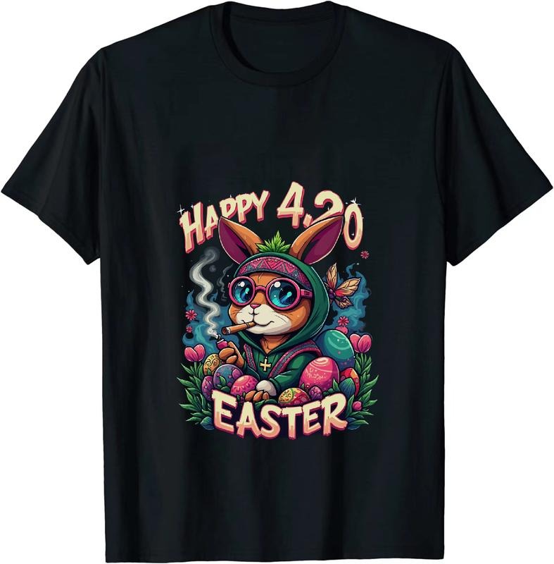 Authentic 100 Cotton Business Magnate Happy 4 20 Easter Bunny T Egg