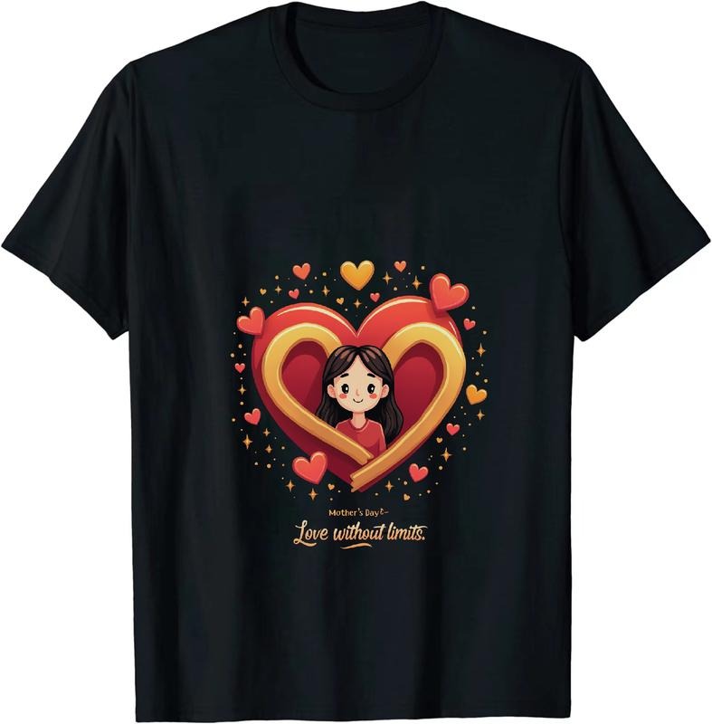 Authentic 100 Cotton Colorful Heart Love Without Limit T-Shirt