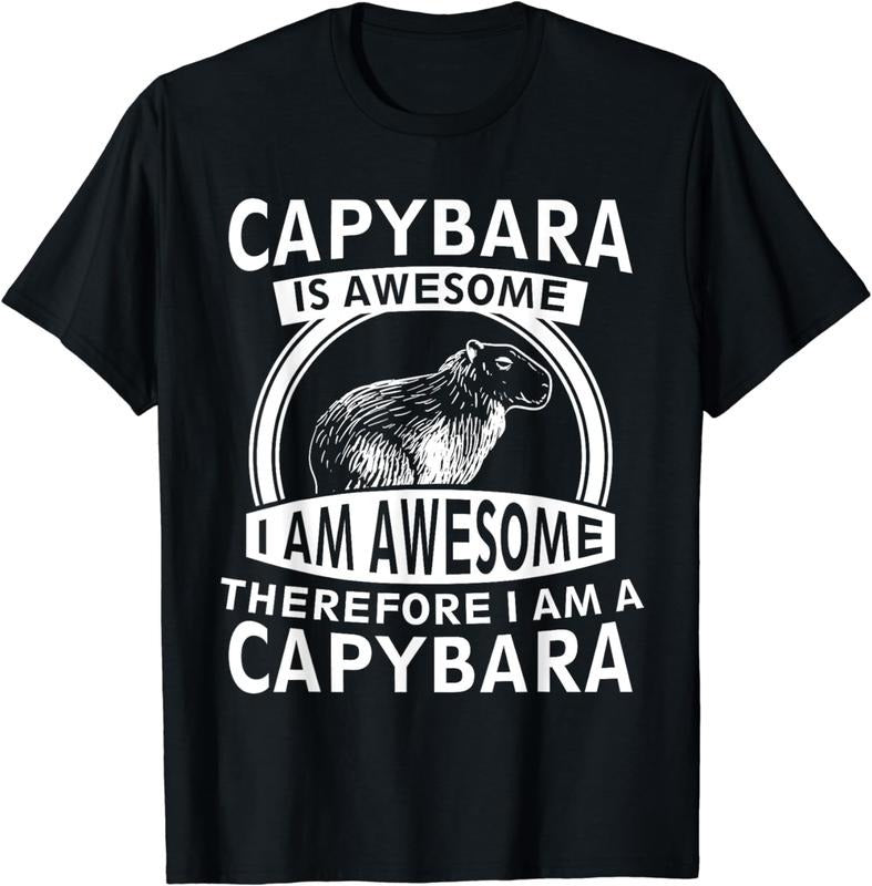 Authentic 100 Cotton Capybara Animal Awesome Statement Hoodie - One