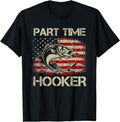 Authentic 100 Cotton American Flag Fishing Hook Part Time Hooker