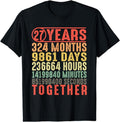 Authentic 100 Cotton 27Th Wedding Anniversary Couple Parents Husband