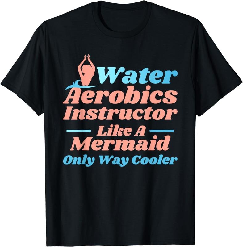 Authentic 100 Cotton Aqua Water Aerobics Instructor Like Mermaid