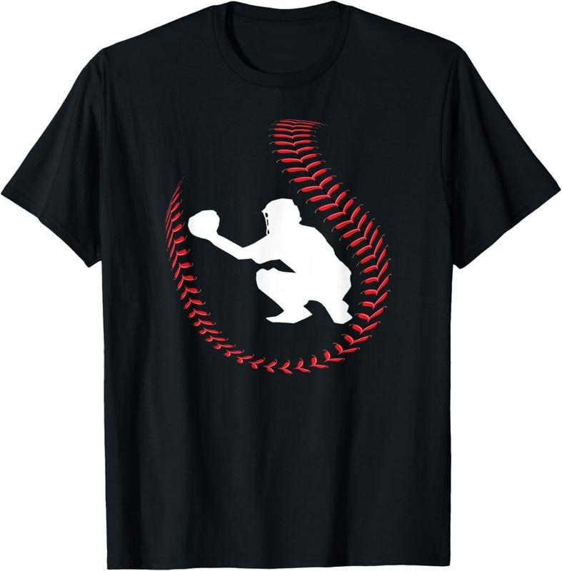 Authentic 100 Cotton Baseball Catcher Ball Stitch Silhouette Hoodie