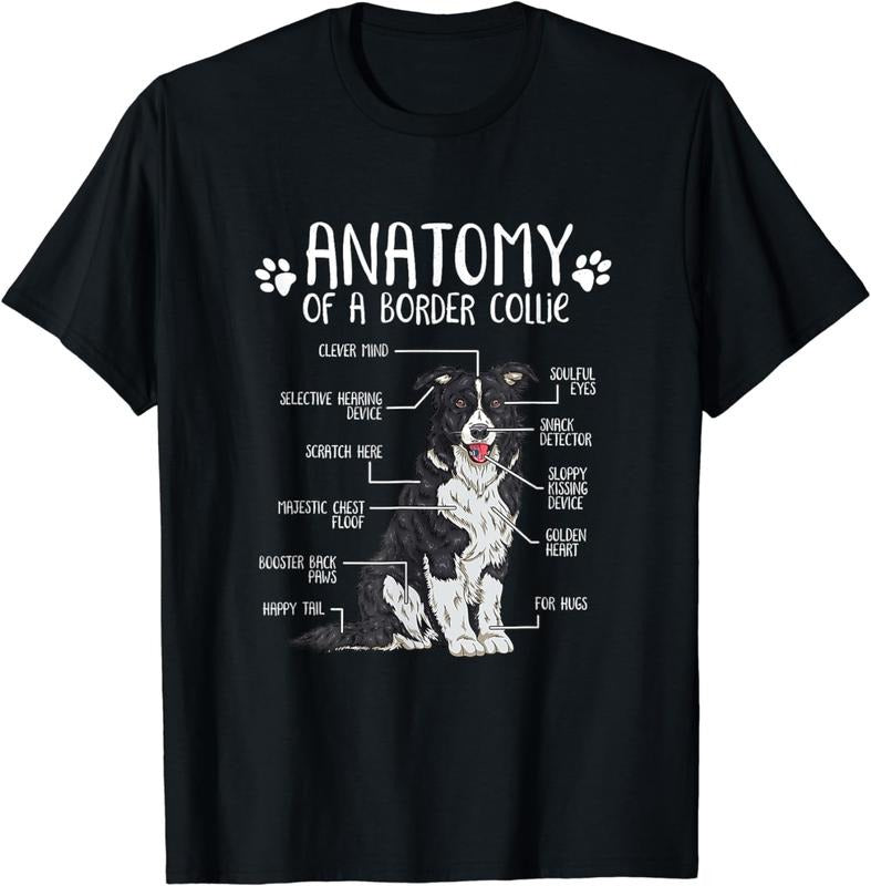 Authentic 100 Cotton Anatomy Border Collie Dog Sweatshirt - Exclusive